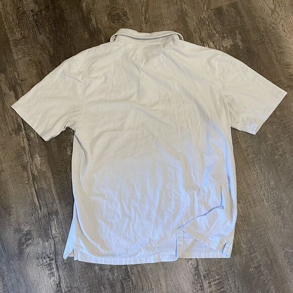 Johnnie O Performance Golf Polo Shirt Mens Medium M White Stretch Tennis Solid - Picture 4 of 4